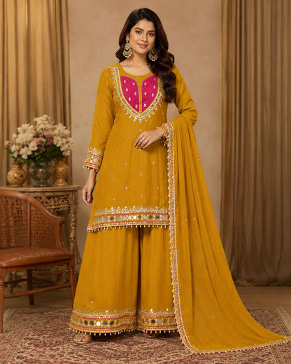 Gulnaar Designer Chinnon Suit