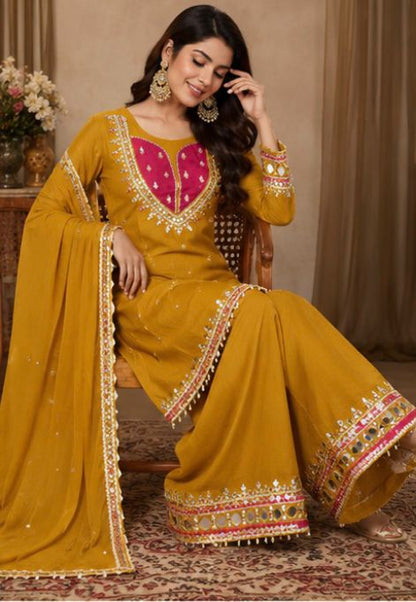 Gulnaar Designer Chinnon Suit