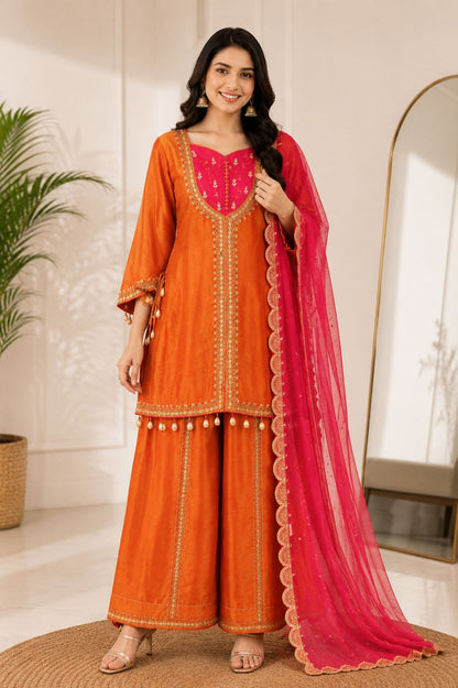 Rajouri Plazo Set