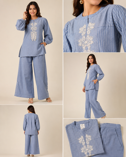 Snow Blue Cord Set